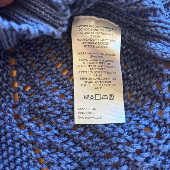 Free People XS To The Point purple open net oversized, crop short sleeve sweater - Picture 7 of 10